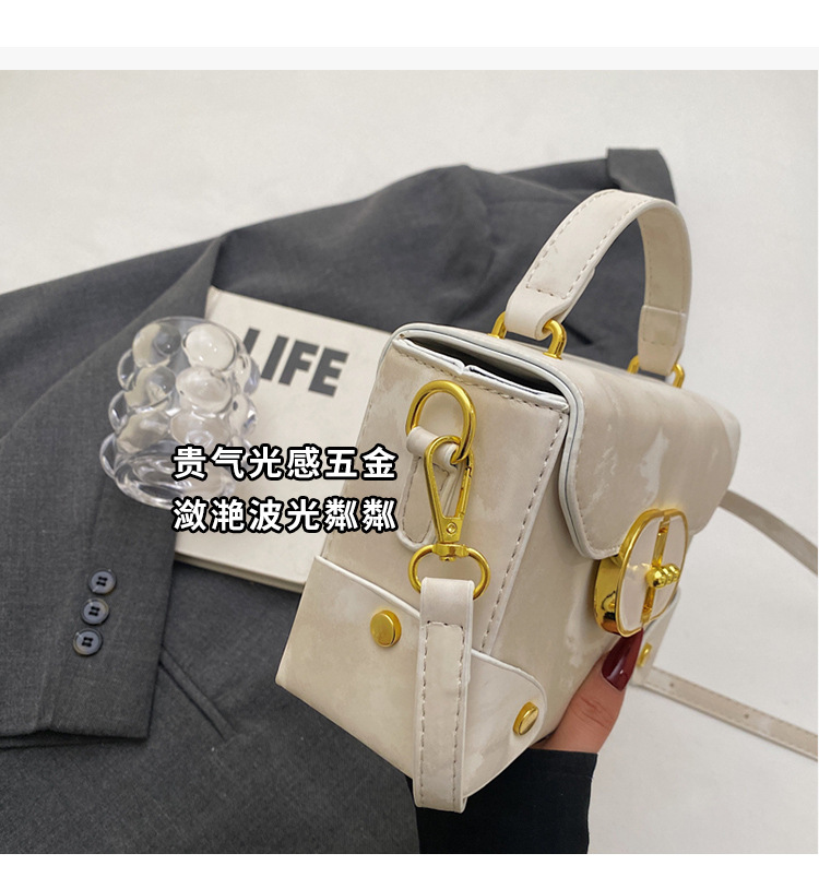 Fashionable and trendy small bag 2025 new women's bag, summer casual and simple crossbody bag, hand-held texture small square bag Item Picture
