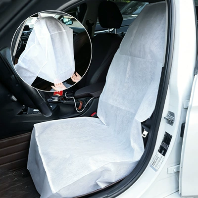 Car Seat Cover Anti-Dirt Oxford Cloth Protective Cover Non-Woven Fabric Protective Cover Material Options Available 4S Store Waterproof and Oil-Proof Wholesale (Seat cushion, seat cover) - 60145cm-white-non-woven-fabric80gpiece-general