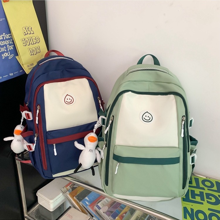 Mochila de hombro femenino sentido superior insfeng versión coreana de la mochila de estudiantes de secundaria y secundaria simple mochila de estudiantes universitarias