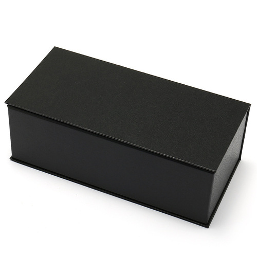 可印LOGO黑色纸板天地盖眼镜盒 翻盖包装盒高档墨镜套装收纳盒