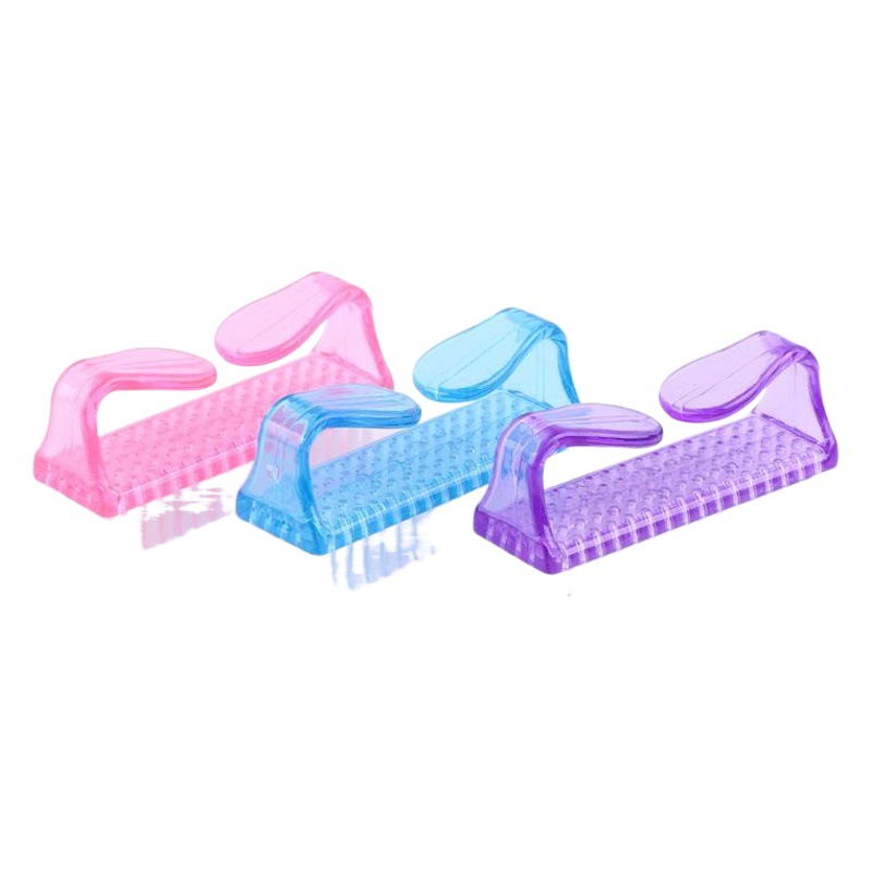Cepillo de Uñas Translúcido con Forma de Cuerno Grande, para Limpieza de Polvo y Uñas - Cepillo de Plástico al por Mayor