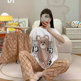 睡衣女三件套3 sets Pajamas the Middle East卡通外贸家居服