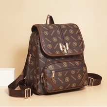 双肩女包包2025年新款潮韩版百搭时尚书包女学生软皮卡通女士背包