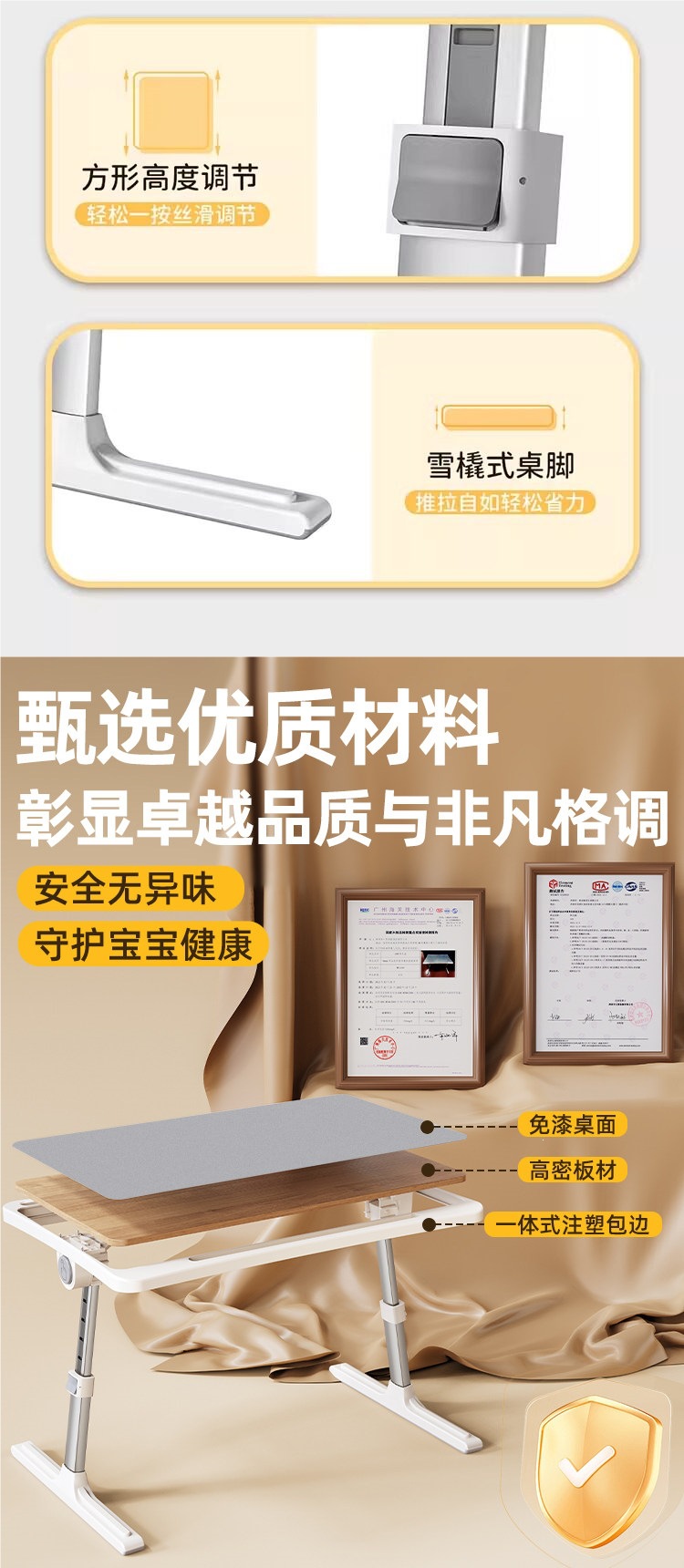 Car-Mounted Small Table Board for the Back Seat, Foldable Car Interior Study and Homework Tool, Rear Seat Writing Desk for Car Use