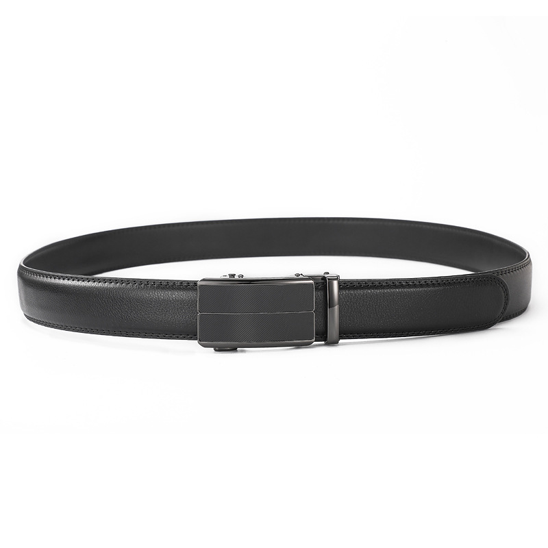 Minimalist Retro Genuine Leather Belt With Automatic Buckle For Men_voghion.com