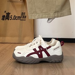 复古厚底阿甘德训鞋女款2025秋季新款百搭休闲运动鞋软底老爹鞋