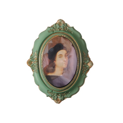 European light luxury oval frame decorative painting living room Monet oil painting abstract landscape entrance mural niche art hanging painting