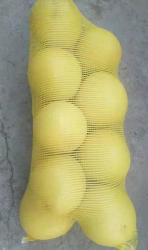 Naranja en bolsa de malla, naranja en bolsa de malla, pomelo en bolsa de malla, sandía en paquete, cebolla, patata, cuerda, bolsa de pollo