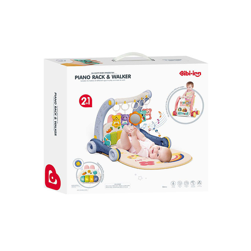 Nuevos productos transfronterizos para bebés gimnasio juguetes bebés recién nacidos 2 - en - 1 música pedal combinación de caminantes