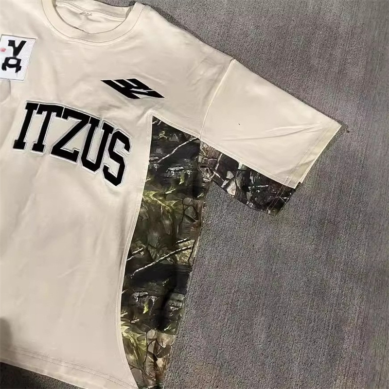 Cross-Border Digital 3D Printing 2024 Short-Sleeved Men's American Retro Sports Trend Brand Patch T-Shirt Couple Tops Cross-Border Digital 3D Printing 2024 Short-Sleeved Men's American Retro Sports Trend Brand Patch T-Shirt Couple Tops