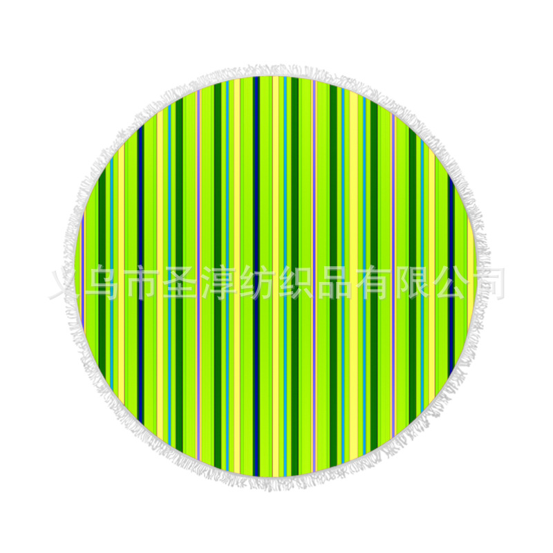 Toalla de playa de fibra redonda Toalla de baño imprimible logotipo patrón playa fitness Toalla de playa deshilachada