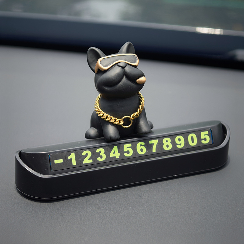 Car Temporary Parking Number Plate, Vehicle-Mounted 3D Moving Phone Number Plate, Personalized Creative High-End Interior Decoration