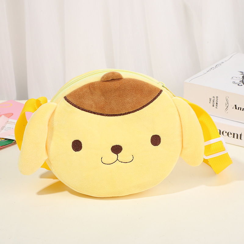 Corazón de niña caricatura bolso de hombro de peluche coreano portátil versátil bolso de cambio de auriculares de estudiantes