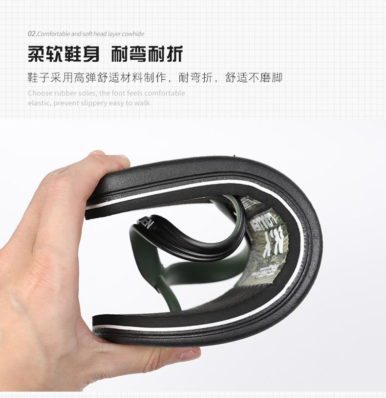 Lu 'an summer flip-flop sandals for men's new trendy outerwear beach anti-slip men's flip-flops undefined