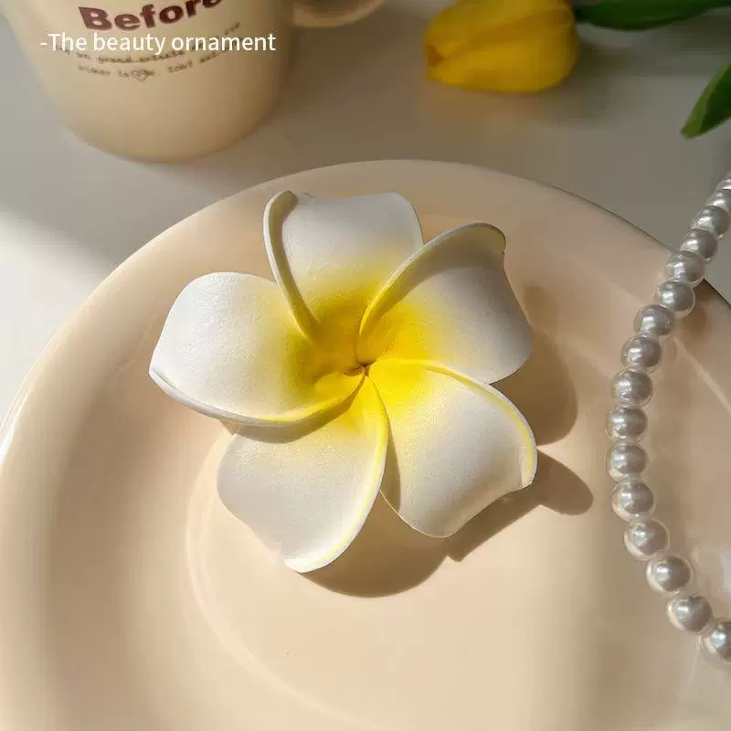 Hairgrip floral clips, princess French-style phalaenopsis & plumeria, multi-size duckbill & pins