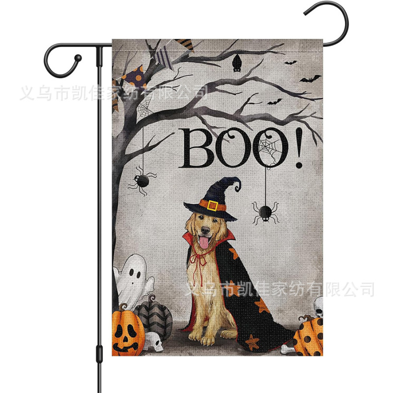 越境熱販売新型秋花園旗ハロウィーン黒猫幽霊装飾庭装メーカー直販|undefined