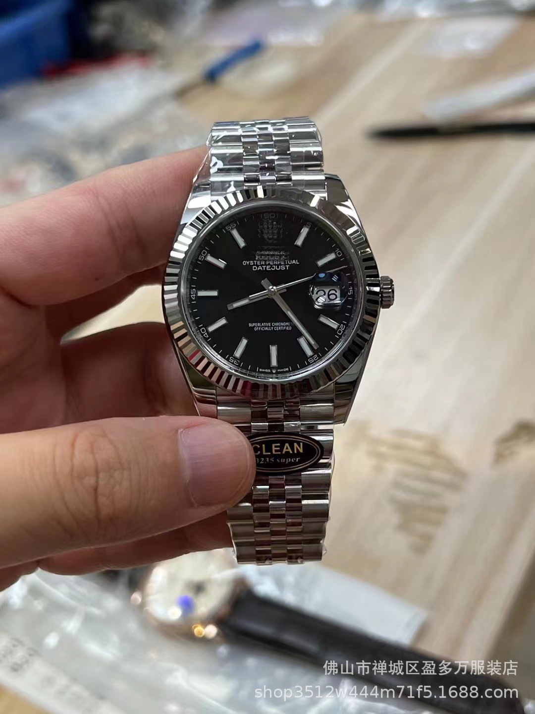 Transfronterizo C Factory Mint Green Log 41m Disco gris 2836/3235 Movimiento Cinco baht Reloj mecánico para hombres de negocios