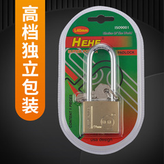 HEHE one-word waist round titanium gold-plated copper-gold imitation copper padlock ancient red all-copper core iron padlock anti-theft lock