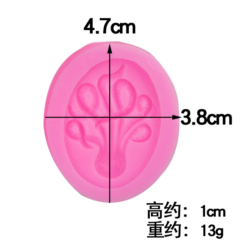 Seaside estilo árbol de coco hornear decoración molde mini pulpo DIY chocolate galleta líquido molde de silicona