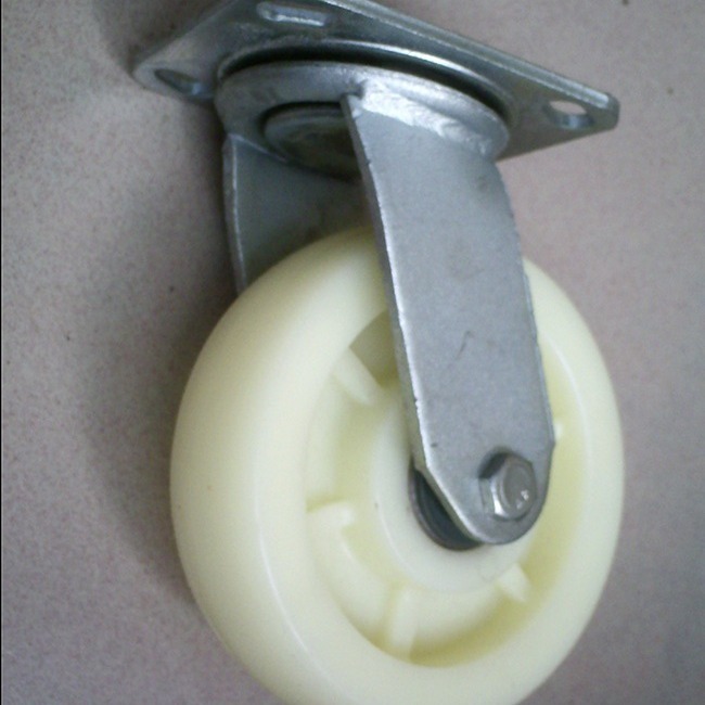 供应6寸 重型 白尼龙 工业 万向 脚轮 白尼工业万向脚轮