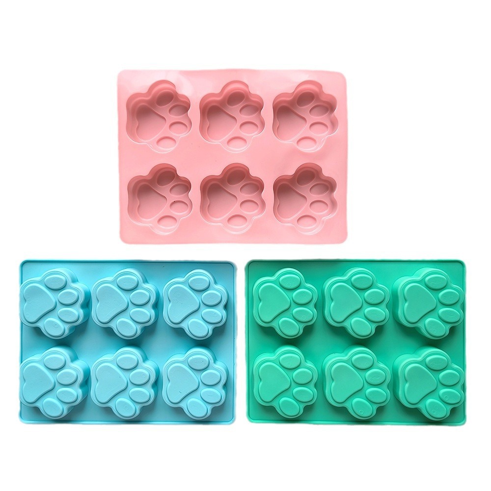 6 garras de gato 315 molde de chocolate de silicona DIY molde de pastel de pudín molde de horneado