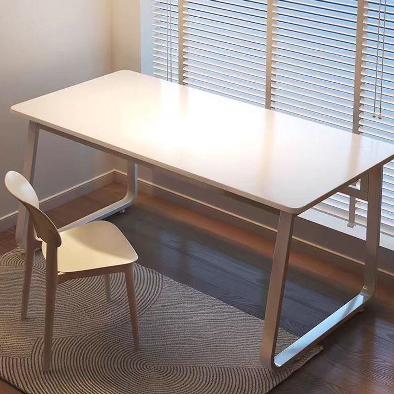 Cream-Colored Study Desk for Girls' Bedroom, Computer Desk, Office Workstation, Student Home Study Writing Desk