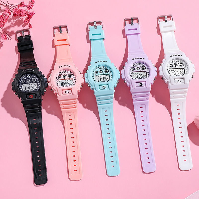 Estilo coreano ins estilo moda estudiante reloj electrónico multifunción deportes impermeable luminoso reloj electrónico para niños