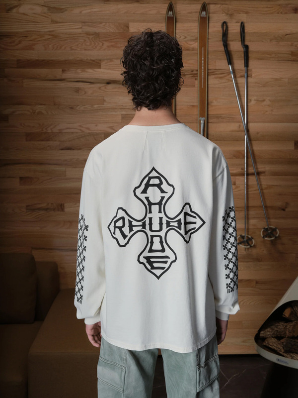 25SS跨境欧美潮牌RHUDE几何图案字母印花连帽卫衣男美式高街外套|undefined