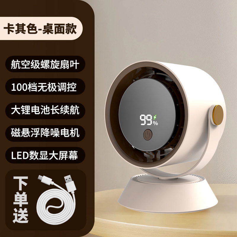 ハンドヘルドファンターボ半導体屋外氷屋外小型ファン無段階速度変更充電式長寿命小型風力砲|undefined