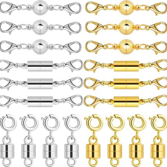 DIY Jewelry Accessories 20-Piece Set with Multiple Models of Magnetic Clasps, Bracelet and Necklace Cylindrical Ball Spring Connectors for Cross-Border Sales DIY Jewelry Accessories 20-Piece Set with Multiple Models of Magnetic Clasps, Bracelet and Necklace Cylindrical Ball Spring Connectors for Cross-Border Sales