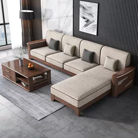 布艺沙发;实木床;餐桌