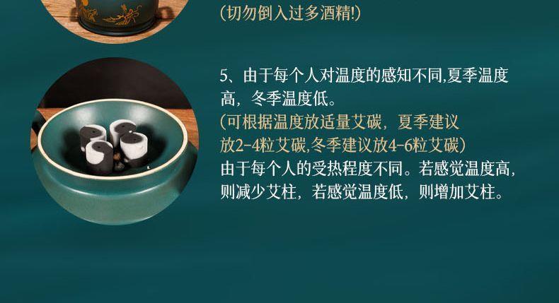 Bian Stone Moxibustion Jar Large Navel Cupping Tool with Towel and Charcoal Column Set for Spa and Home Warming Therapy details