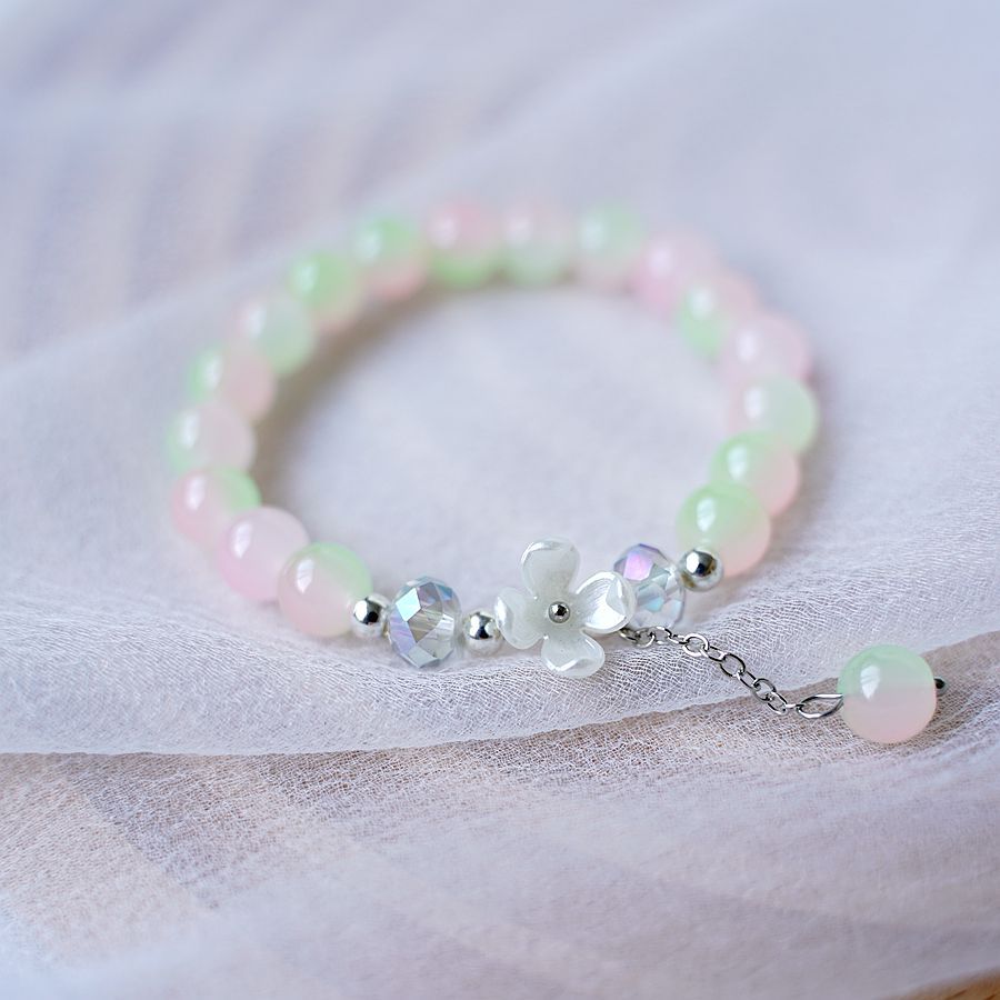 Simple Style Flower Alloy Beaded Bracelets