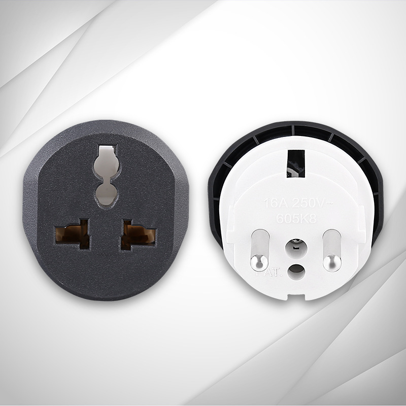 Adaptador de Enchufe Estándar Europeo, Adaptador de Viaje para Francia, Corea y Rusia