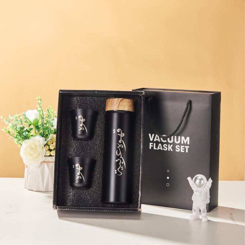 Foreign trade Middle East hot Arabic 304 stainless steel double thermos cup gift box set gift cup wholesale