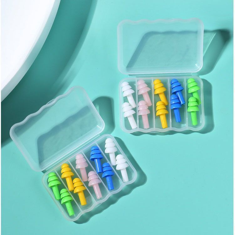 Soundproof Silicone Earplugs in the Shape of a Christmas Tree, Anti-Noise Earplugs for Sleeping and Swimming, Boxed and Customizable with Logo