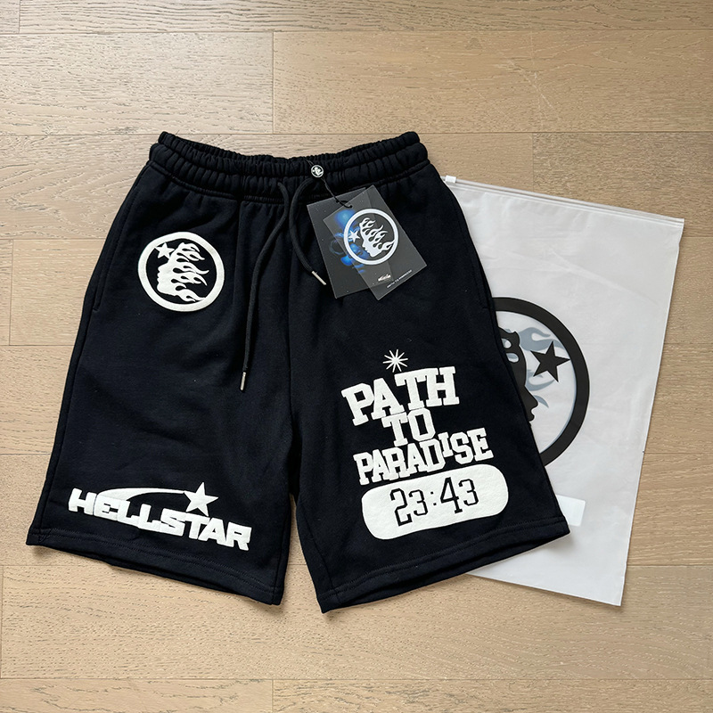Hellstar Path To Paradise Sweat Shorts Vintage Washed Black