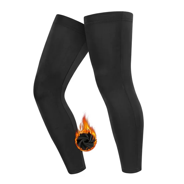 Autumn and Winter Fleece Cycling Leg Covers, Cold-Proof and Comfortable Knee Pads for Cycling Sports, Warm Elastic Leg Covers and Leggings