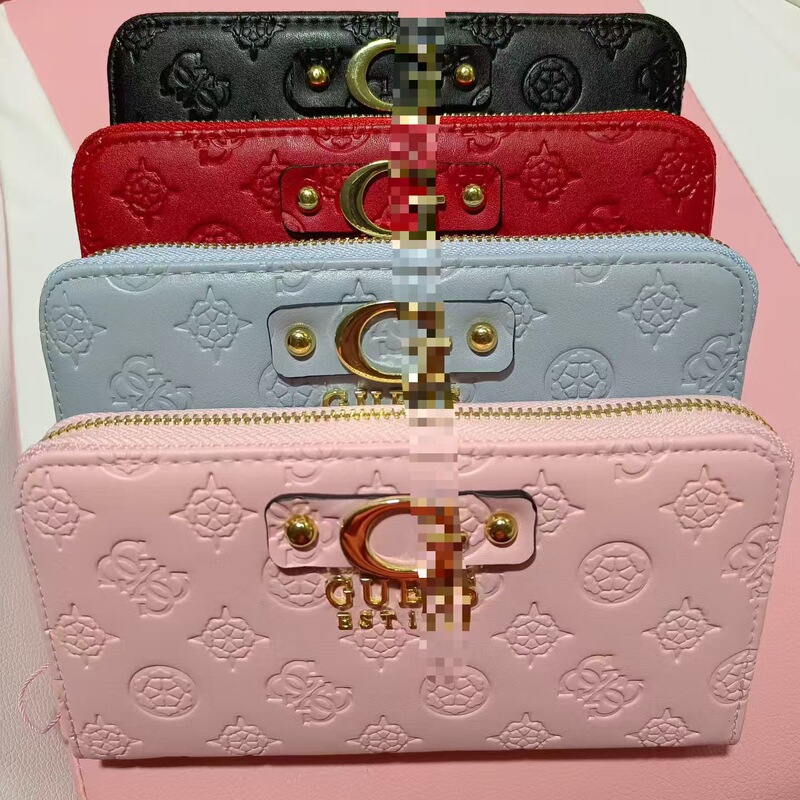 Embossed Gs New Autumn and Winter Fashion Women's Mobile Phone Zipper Large Capacity Long Clutch Bag with Box Wallet