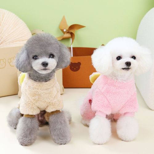 Dog clothes autumn and winter new pet clothing pet clothes winter thickened 23 backpack bear four-legged fleece jacket