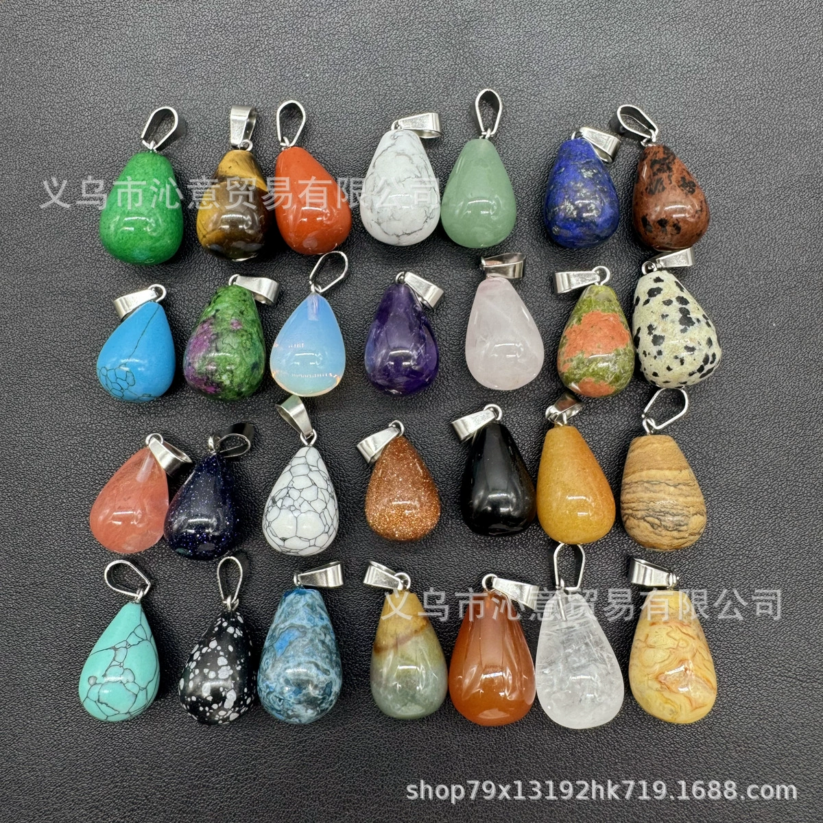 Оптовая продажа от производителя: натуральный камень, кристалл агата, короткий кулон в форме капли воды, простые аксессуары для DIY украшений, подвеска для ожерелья.