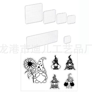 Acrylic Transparent Silicone Stamp Handle Backing Plate Faceless Man Pattern Set Scrapbooking DIY Photo Album