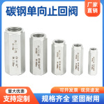 单向止回阀碳钢液压NPT内丝单向阀耐腐蚀G螺纹高压逆止阀防回流