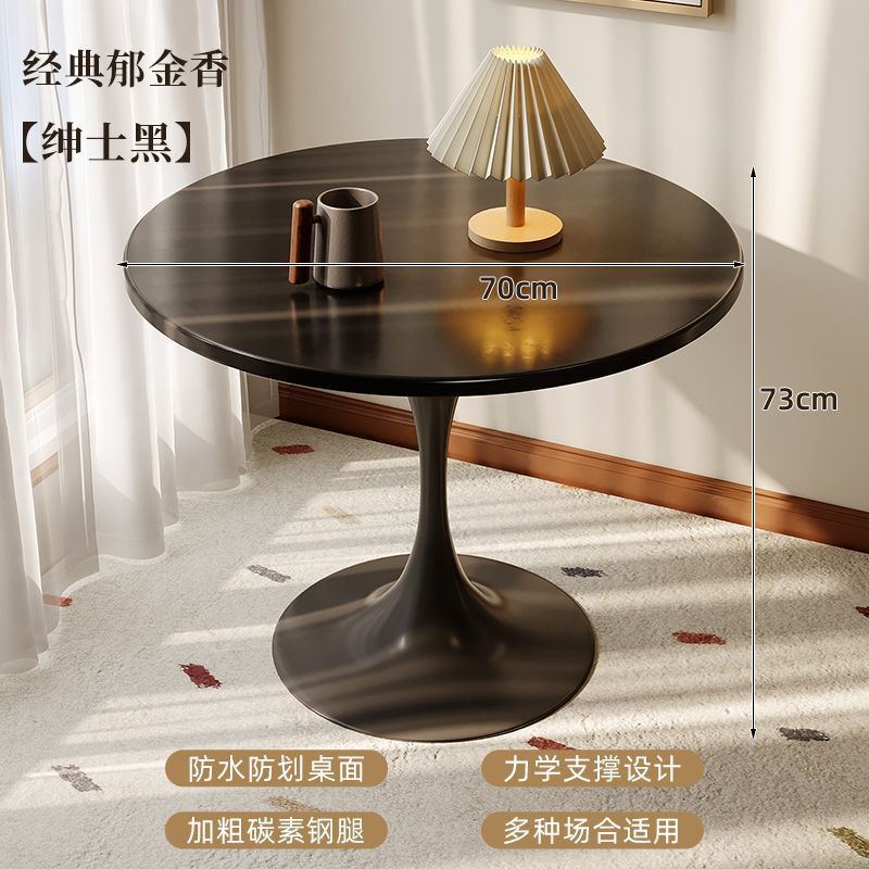 法式高级复古轻奢卧室客厅圆形餐桌子家用休闲北欧小户型阳台茶几|undefined