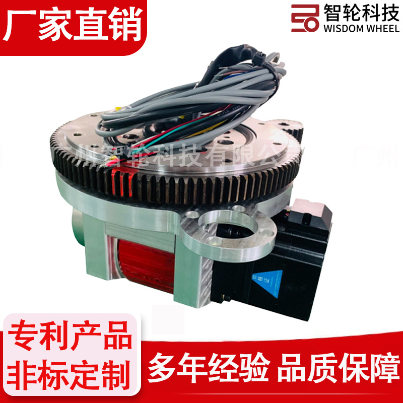 厂家直销AGV舵轮电机驱动轮聚氨酯轮面高度170搬运机器人