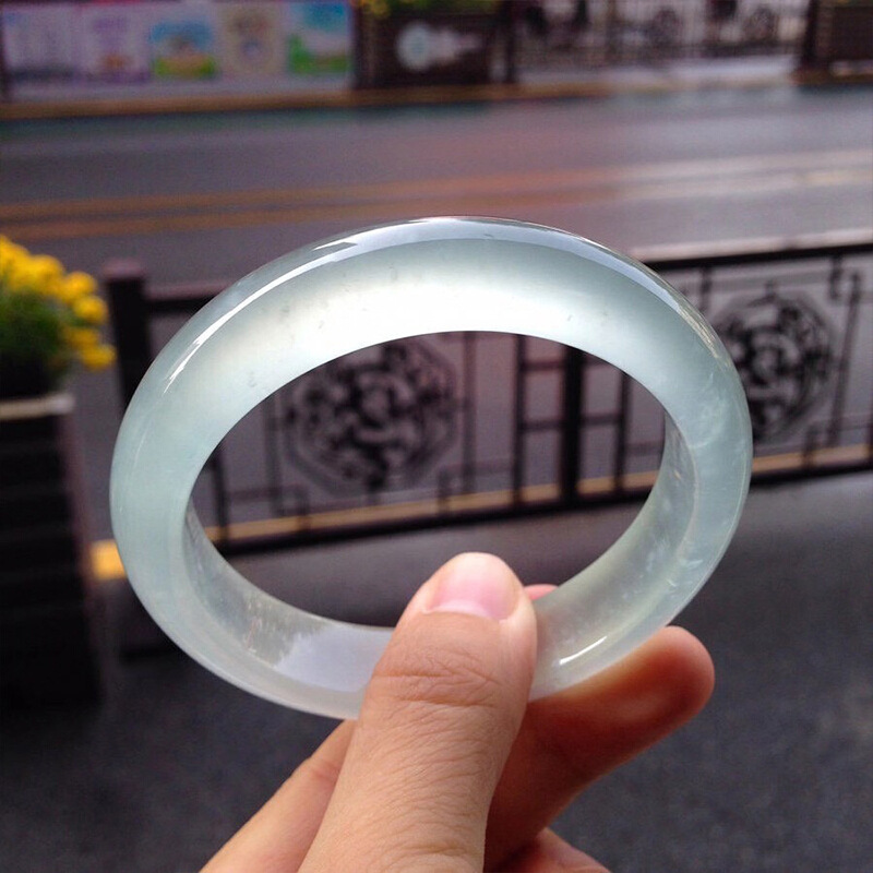 Natuurlijke Birmese Type A Jadeïet Armband Jade Bangle_voghion.com