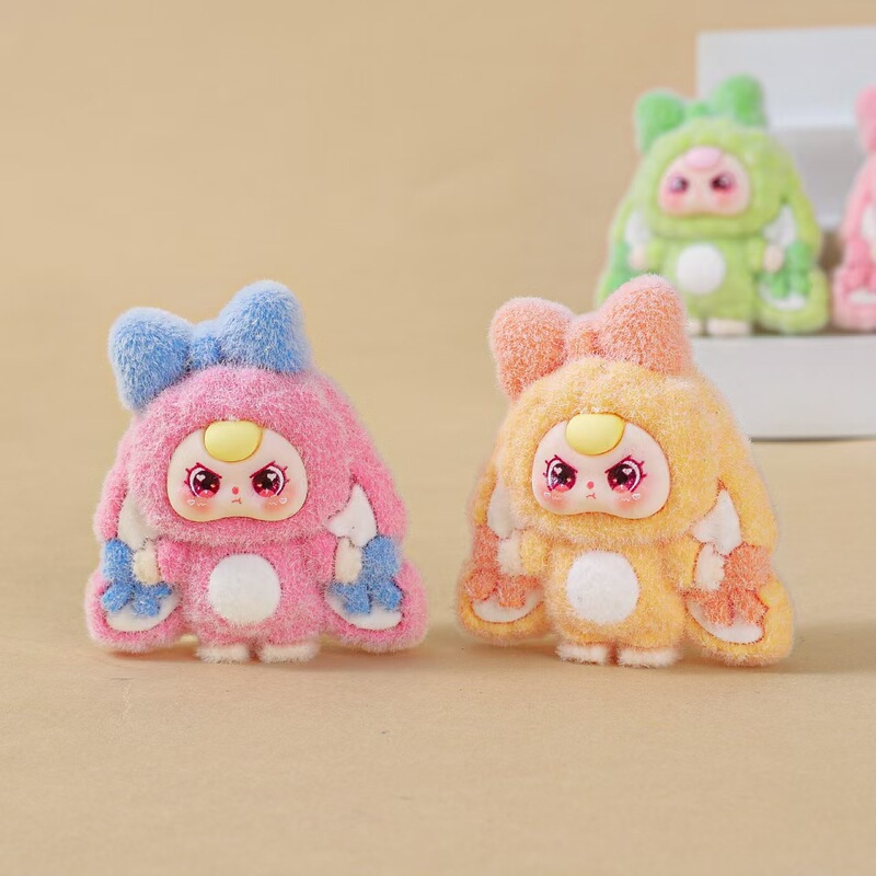 新しいかわいい蝶結び植毛人形 3 歳のかわいい DIY ジュエリートレンディなキーホルダーペンダント小さな装飾品|undefined