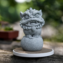 创意吉祥物瑞兽招财石狮子小号家居桌面布景景观装饰品茶宠小摆件