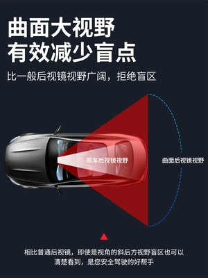 Large field of view rear view auxiliary mirror — interior rearview mirror, wide-angle anti-glare