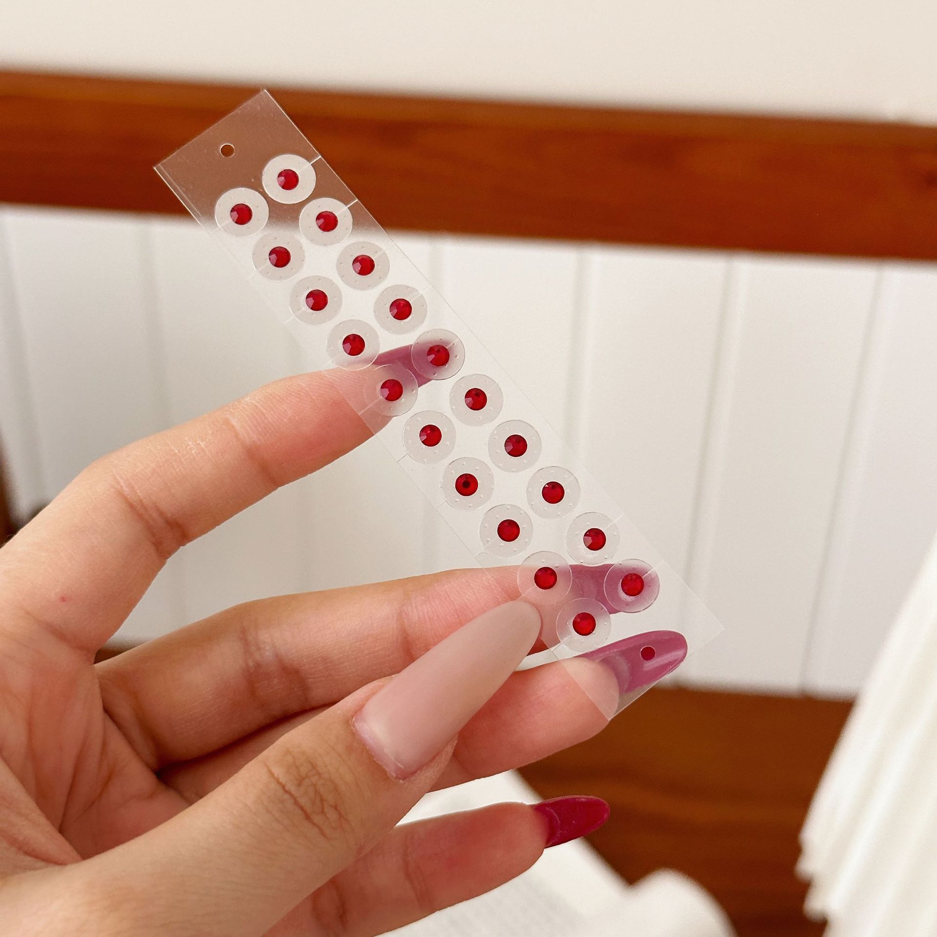 8# Small Red Diamond Ear Acupuncture Stickers 20 Stickers